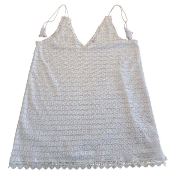 Serra Cover-up Womens XL‎ White Lace Feminine Flowy Beach Summer - Picture 1 of 9